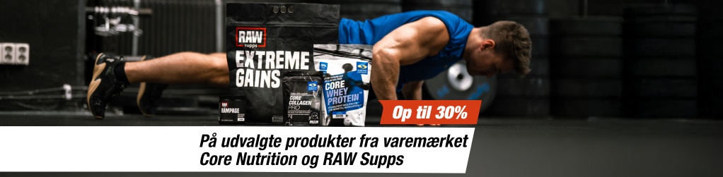 Få op til 30% på varemærket Core Nutrition og RAW Supps